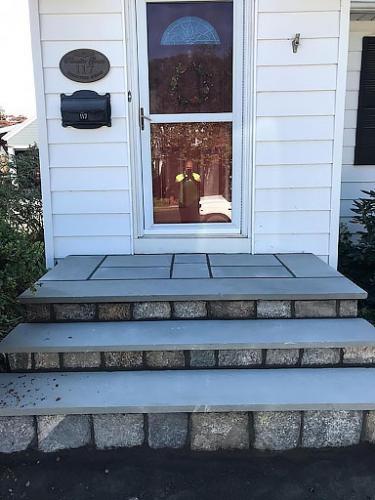 New front steps to residential front door